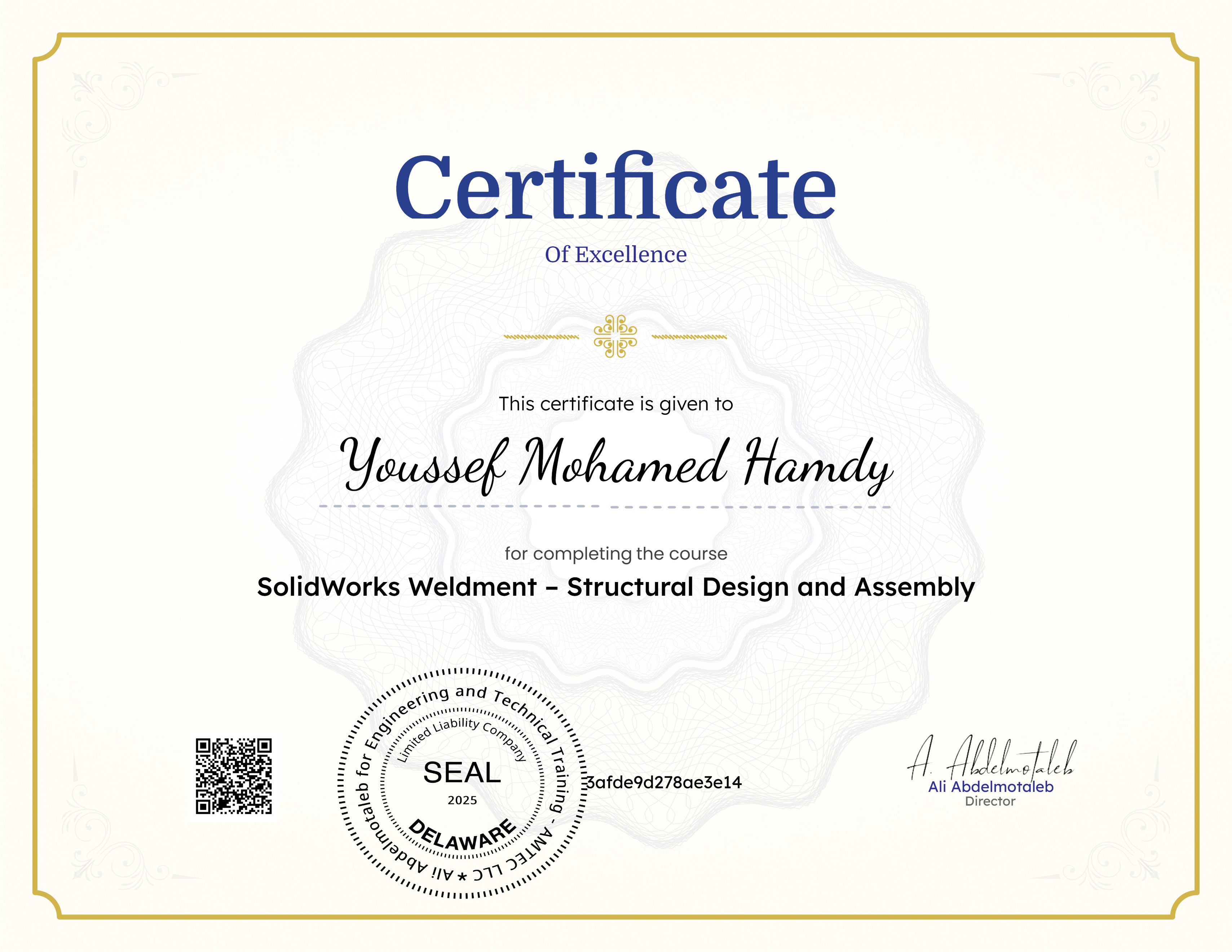 SolidWorks Weldment – Structural Design and Assembly